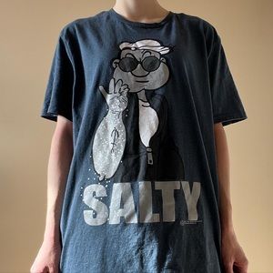 Tee Luv Popeye salty gray graphic tshirt